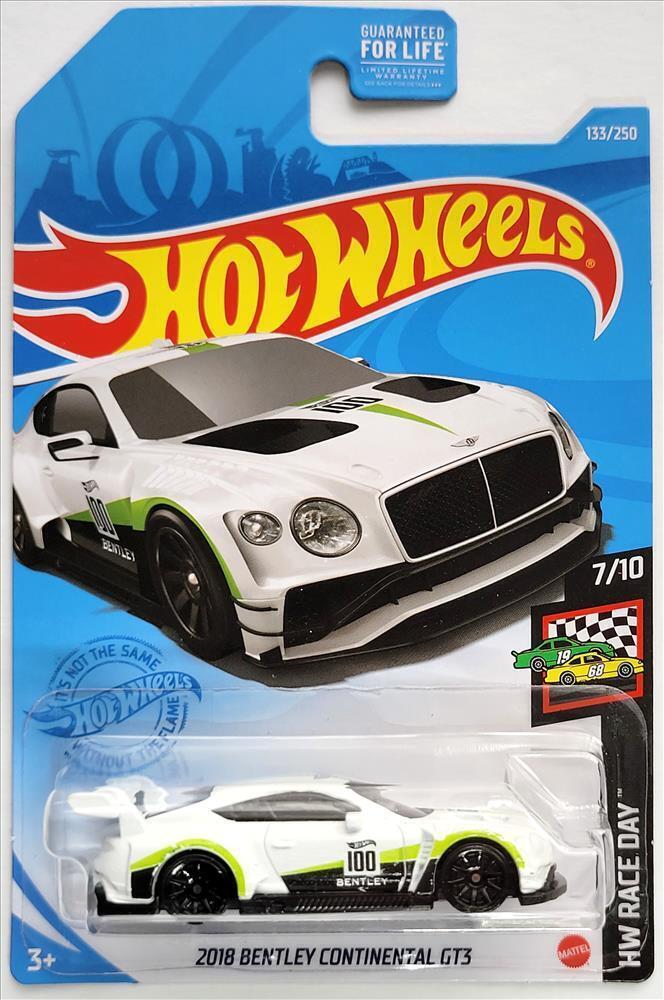 Hot Wheels 2021 - Collector # 133/250 - HW Race Day 7/10 - 2018 Bentley Continental GT3 - White - USA