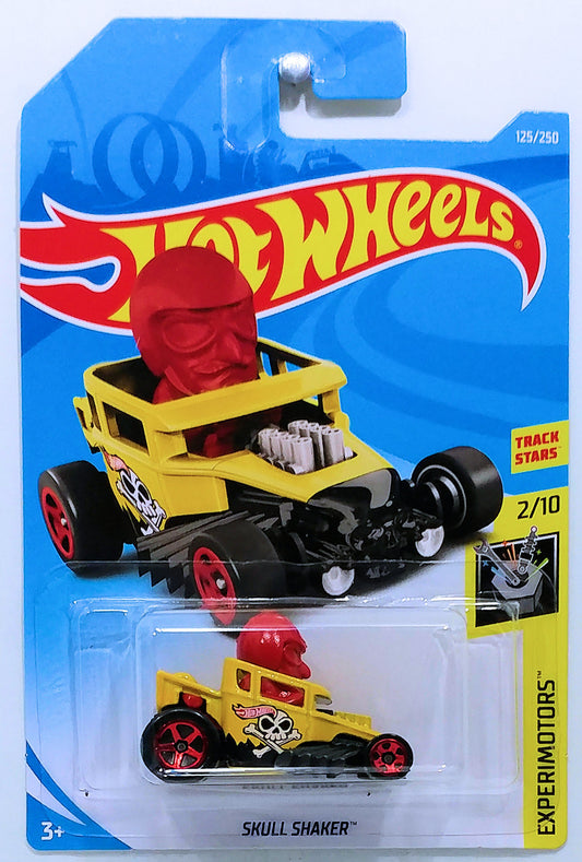 Hot Wheels 2019 - Collector # 125/250 - Experimotors 2/10 - Skull Shaker - Yellow  - IC