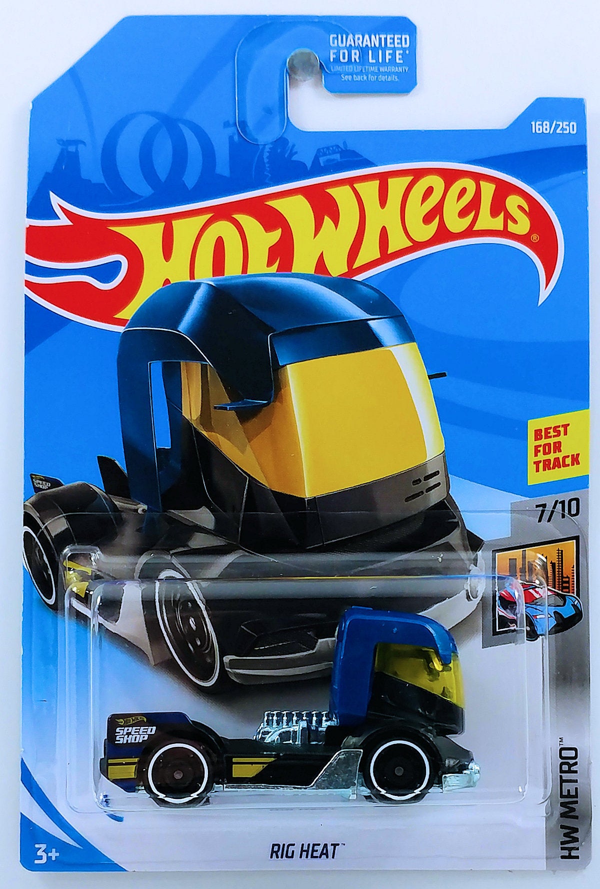 Hot Wheels 2019 - Collector # 168/250 - HW Metro 7/10 - Rig Heat - Black & Blue - USA