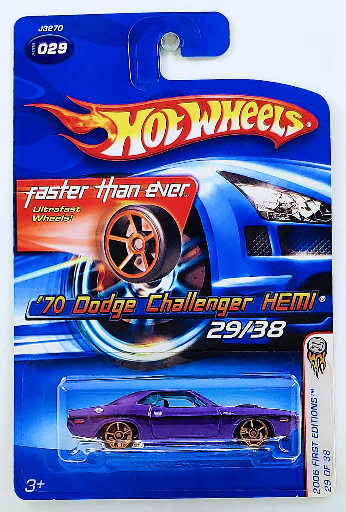 Hot Wheels 2006 - Collector # 029/223 - First Editions 29/38 - '70 Dodge Challenger HEMI - Purple - Faster Than Ever