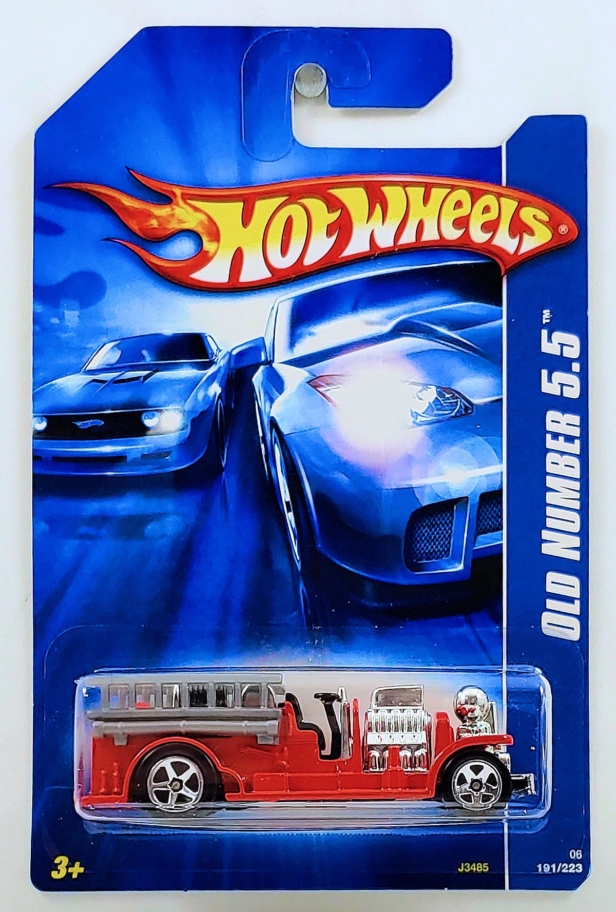 Hot Wheels 2006 - Collector # 191/223 - Old Number 5.5 (Fire Truck) - Red - 5 Spokes - USA '07 Card