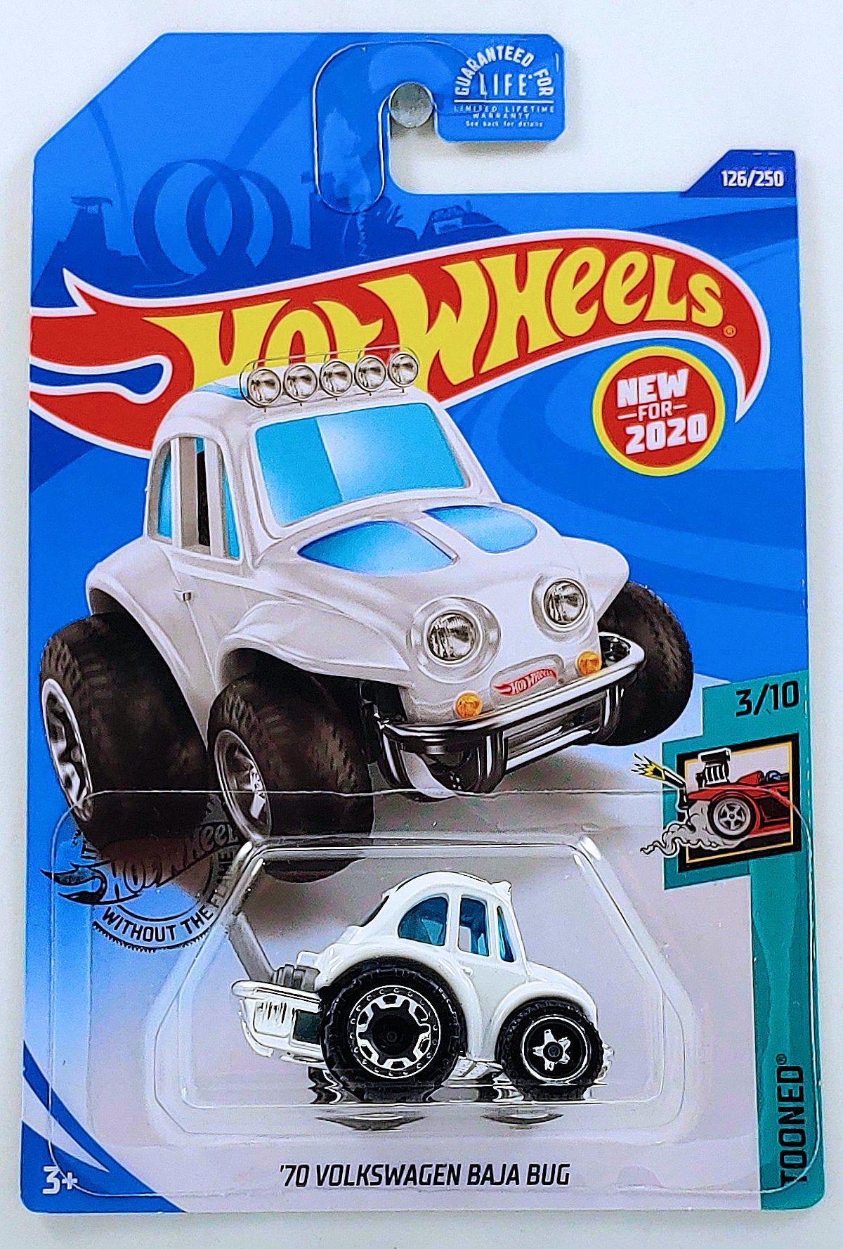 Hot Wheels 2020 - Collector # 126/250 - Tooned 3/10 - New Models - '70 Volkswagen Baja Bug - White