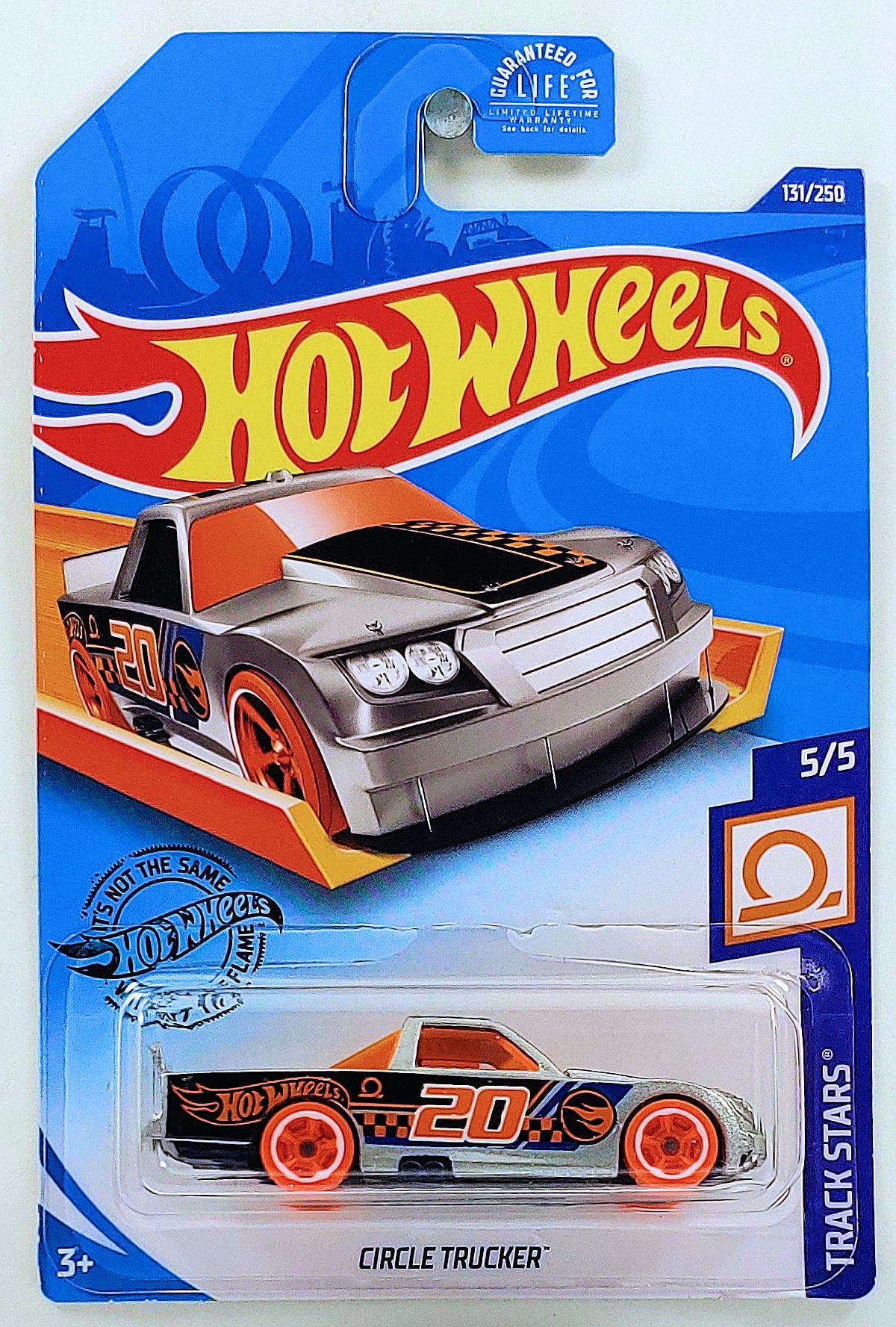 Hot Wheels 2020 - Collector # 131/250 - Track Stars 5/5 - Treasure Hunts - Circle Trucker - Silver