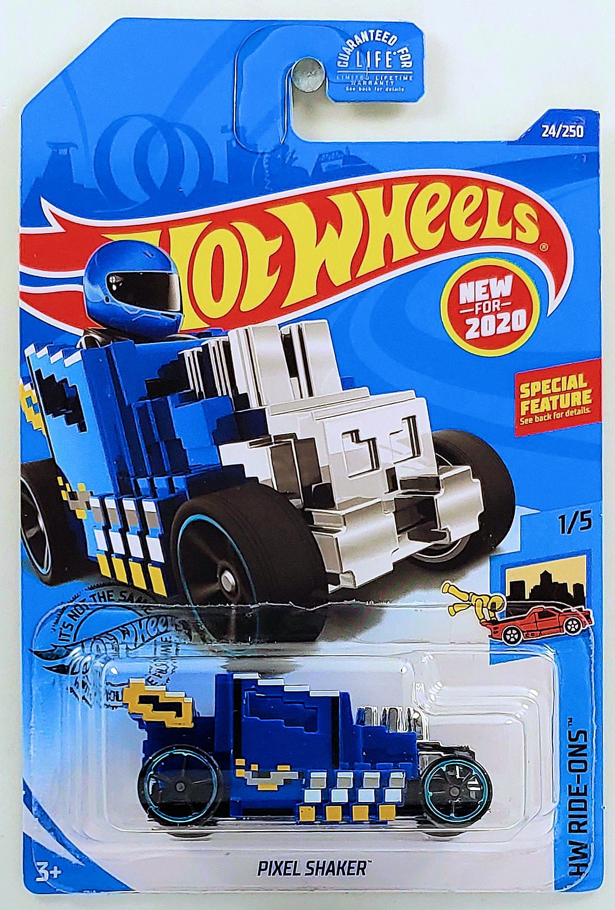 Hot Wheels 2020 - Collector # 024/250 - HW Ride-Ons 1/5 - New Models - Pixel Shaker - Blue