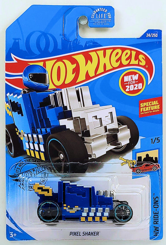 Hot Wheels 2020 - Collector # 024/250 - HW Ride-Ons 1/5 - New Models - Pixel Shaker - Blue