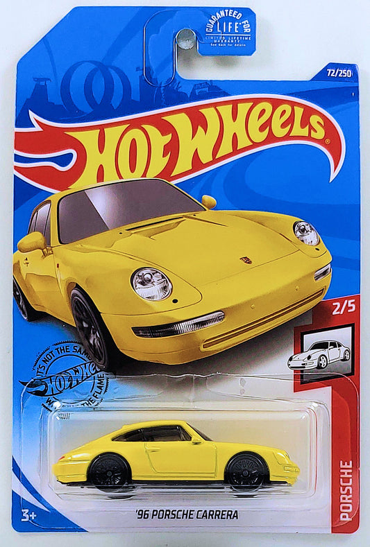 Hot Wheels 2020 - Collector # 072/250 - Porsche 2/5 - '96 Porsche Carrera - Yellow - USA