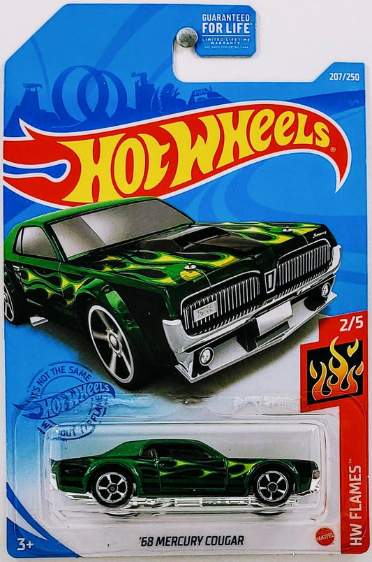 Hot Wheels 2021 - Collector # 207/250 - HW Flames 2/5 - '68 Mercury Cougar - Green