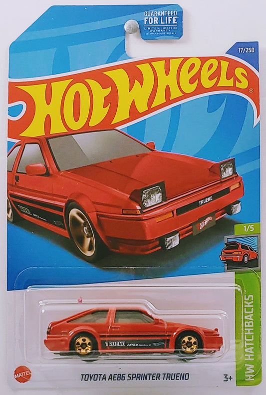 Hot Wheels 2022 - Collector # 017/250 - HW Hatchbacks  1/5 - Toyota AE86 Sprinter Trueno - Red