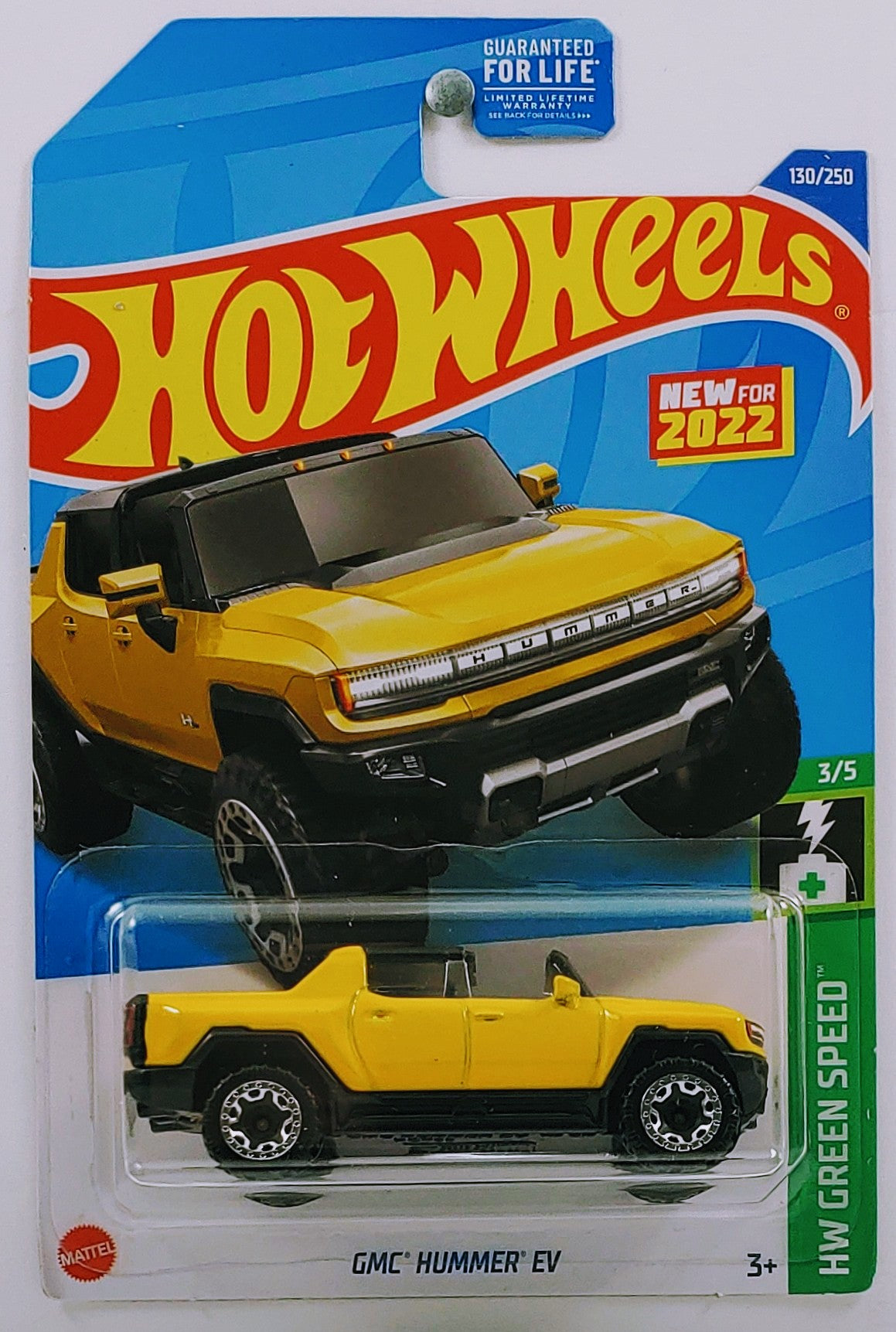 Hot Wheels 2022 - Collector # 130/250 - HW Green Speed 3/5 - New Models  - GMC Hummer EV - Yellow