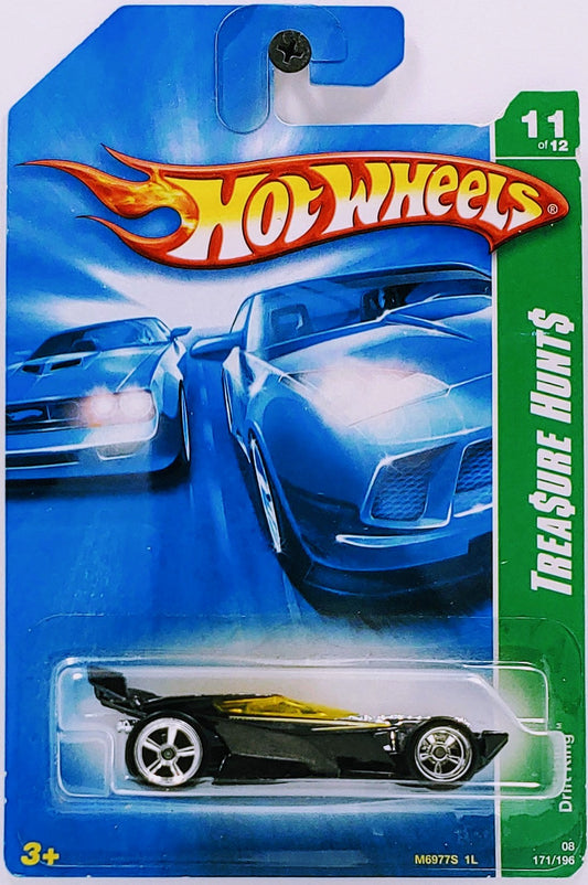 Hot Wheels 2008 - Collector # 171/196 - SUPER Trea$ure Hunt$ 11/12 - Drift King - Black - Real Riders