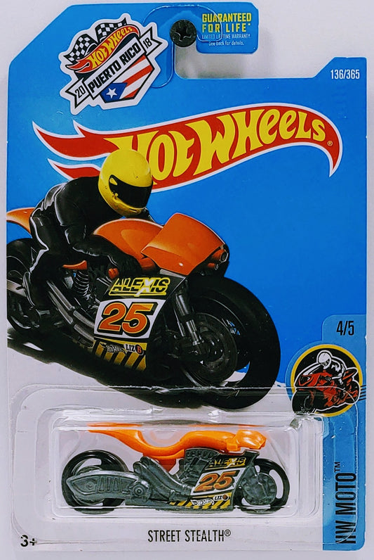 Hot Wheels 2017 - Collector # 136/365 - HW Moto 4/5 - Street Stealth - Orange - MONTH