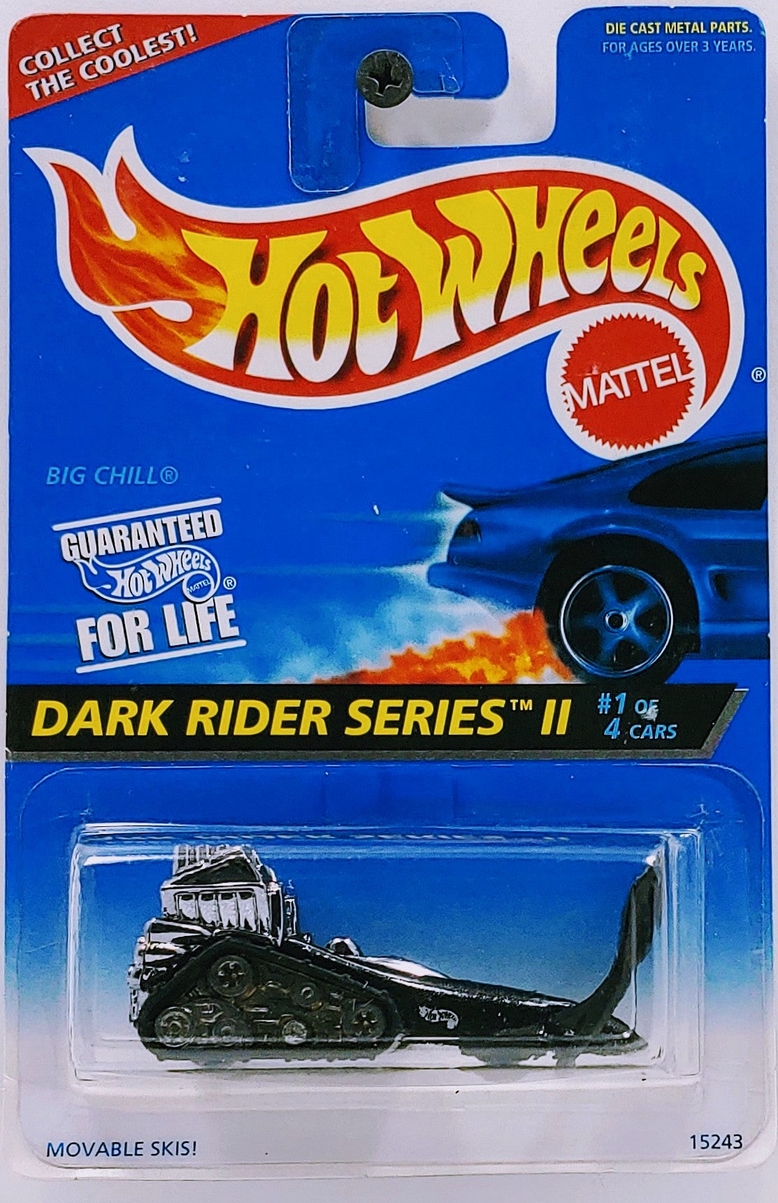 Hot Wheels 1996 - Collector # 400 - Dark Rider Series II 1/4 - Big Chill - Black