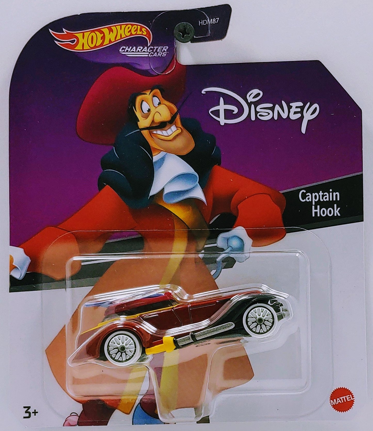 Hot Wheels 2022 - Character Cars / Disney - Captain Hook - Red