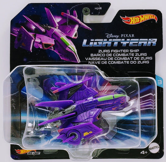 Hot Wheels 2022 - Disney / Pixar - Lightyear # 3 - Zurg Fighter Ship - Purple