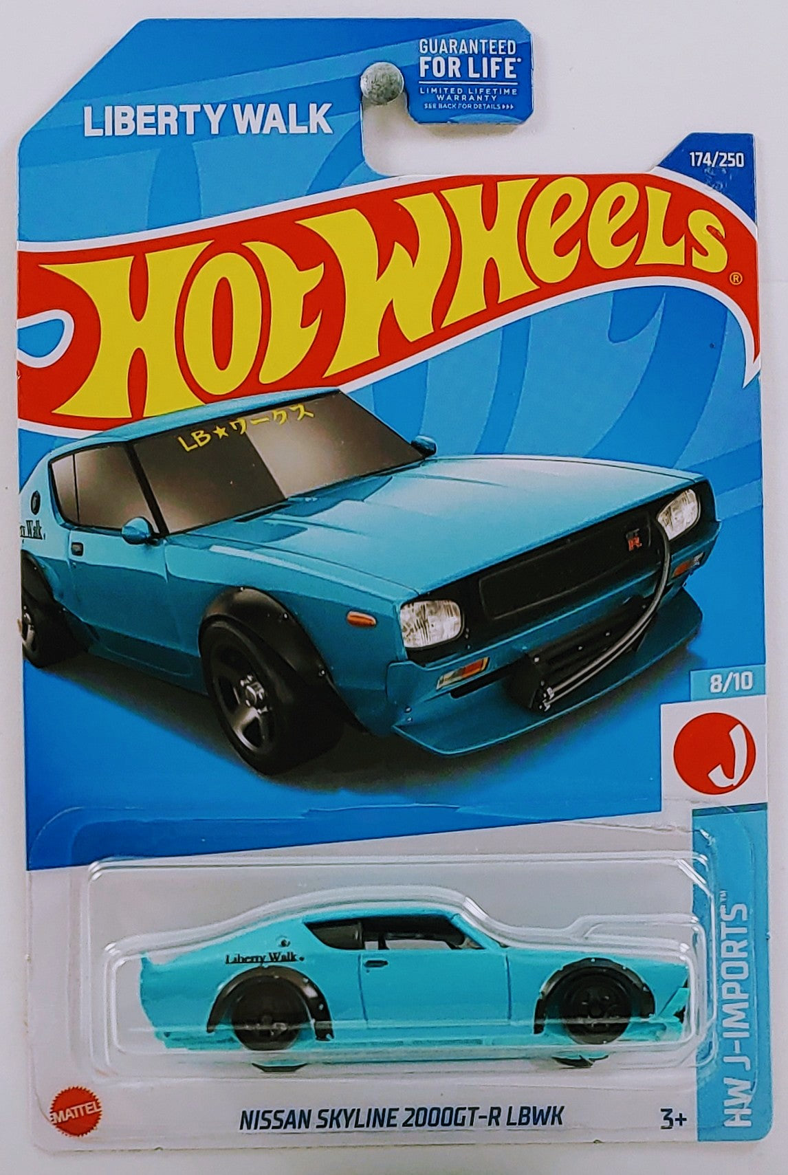 Hot Wheels 2022 - Collector # 174/250 - HW J-Imports 8/10 - Nissan Skyline 2000GT-R LBWK - Blue - USA