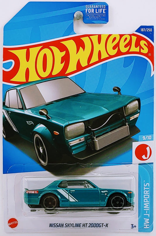 Hot Wheels 2022 - Collector # 187/250 - HW J-Imports 9/10 - Nissan Skyline HT 2000GT-X - Teal - USA