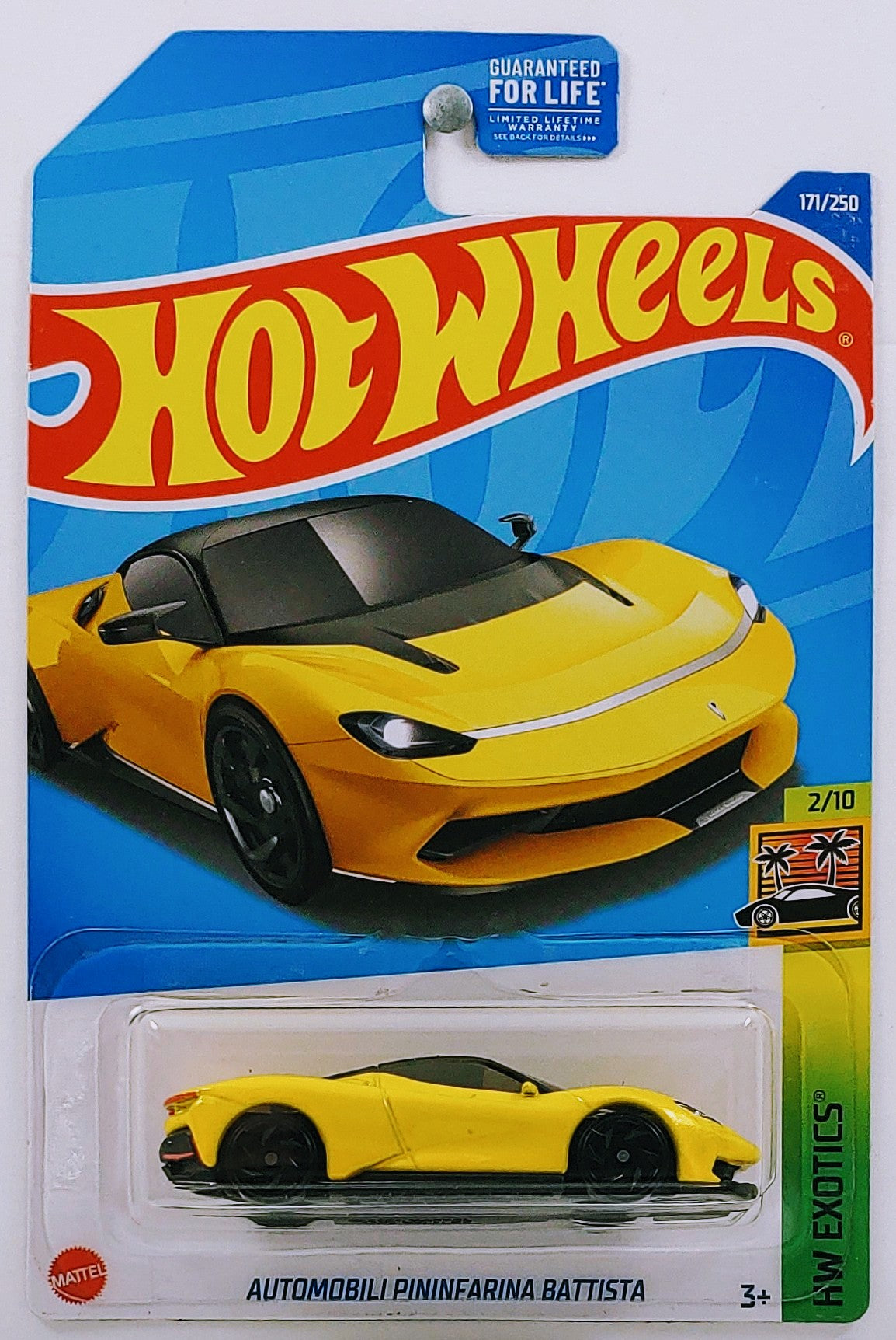 Hot Wheels 2022 - Collector # 171/250 - HW Exotics 2/10 - Automobili Pininfarina Battista - Yellow