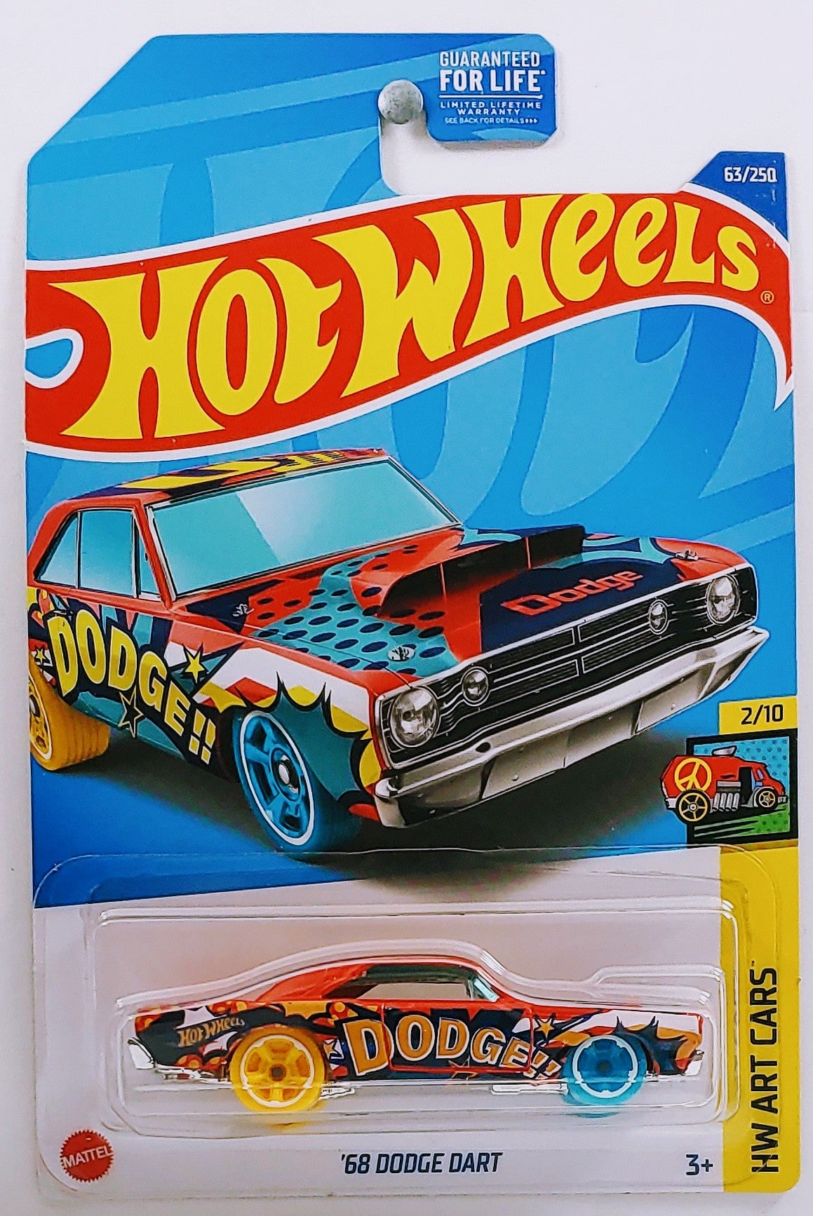 Hot Wheels 2022 - Collector # 063/250 - HW Art Cars 2/10 - '68 Dodge Dart - Red