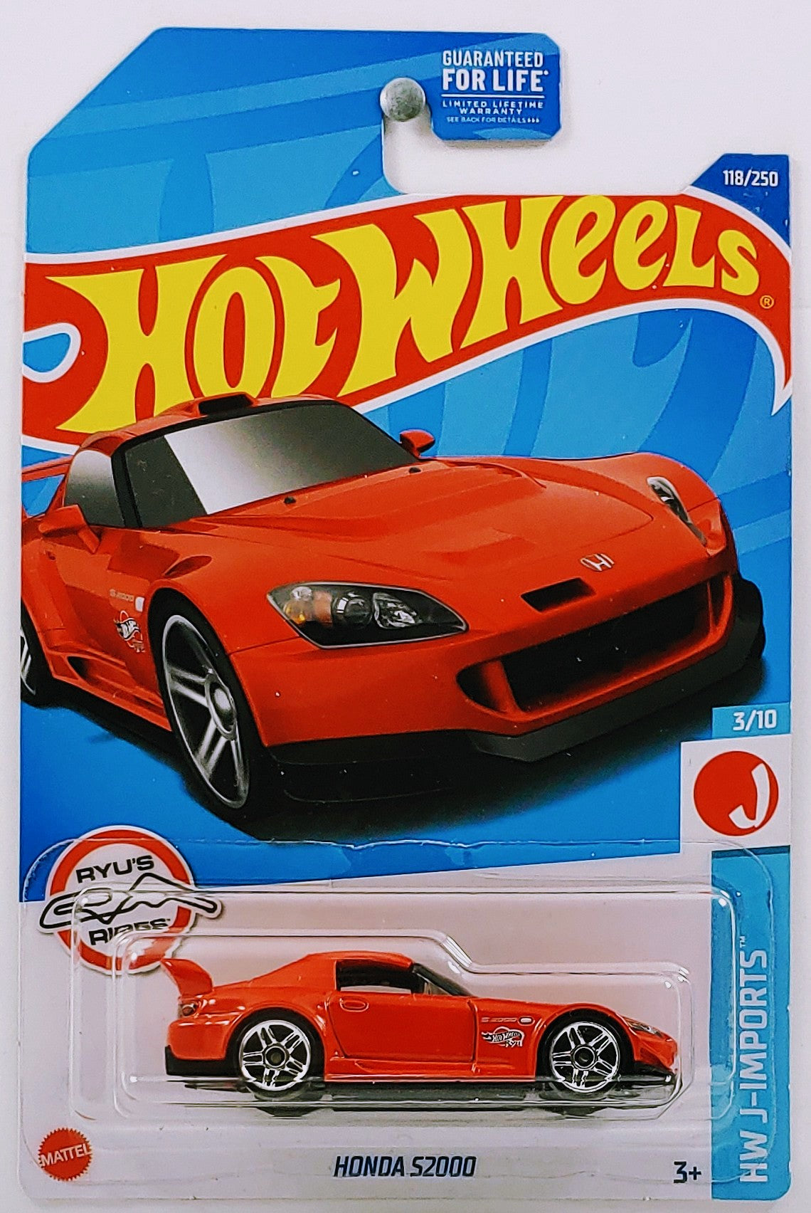 Hot Wheels 2022 - Collector # 118/250 - HW J-Imports 3/10 - Honda S2000 - Red - USA