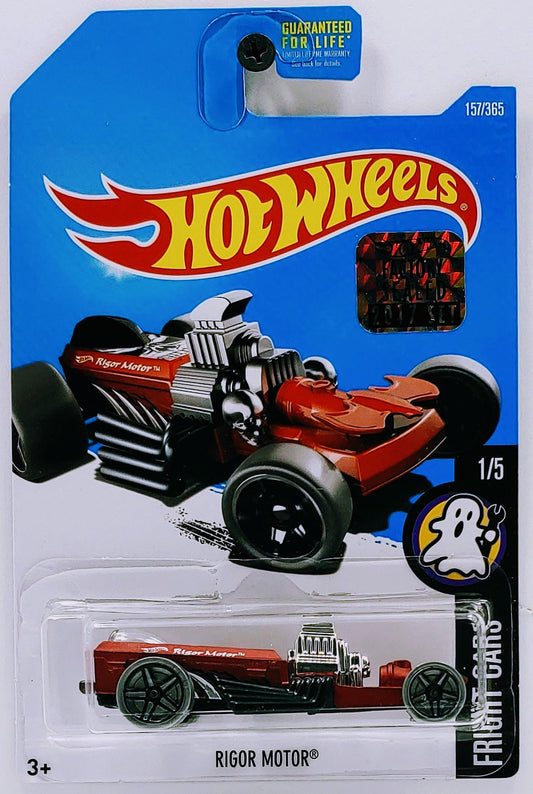 Hot Wheels 2017 - Collector # 157/365 - Fright Cars 1/5 - Rigor Motor - Matte Red - PR5 Wheels - FSC