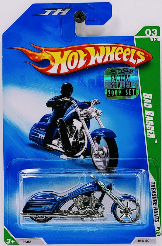 Hot Wheels 2009 - Collector # 045/190 - Super Trea$ure Hunt$ 03/12 - Bad Bagger - Spectraflame Blue - Real Riders - FSC