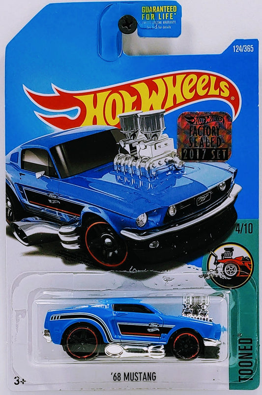 Hot Wheels 2017 - Collector # 124/365 - Tooned 4/10 - '68 Mustang - Blue - FSC