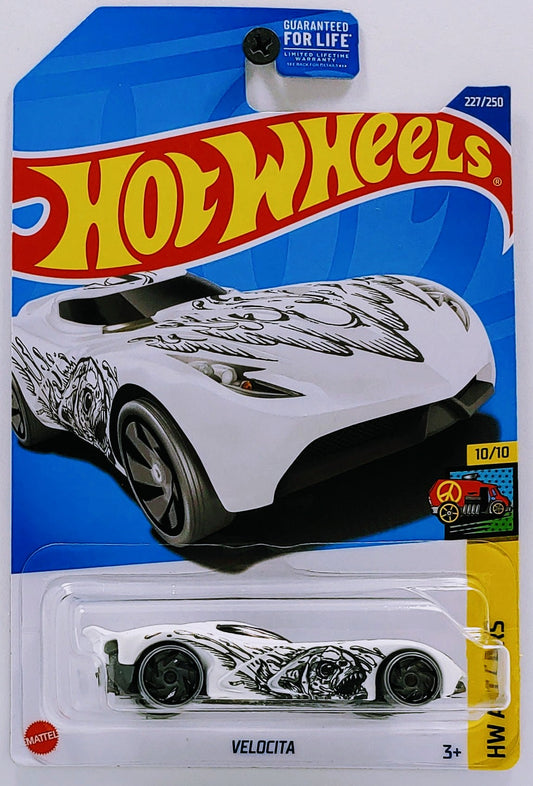 Hot Wheels 2022 - Collector # 227/250 - HW Art Cars 10/10 - Velocita - White - USA