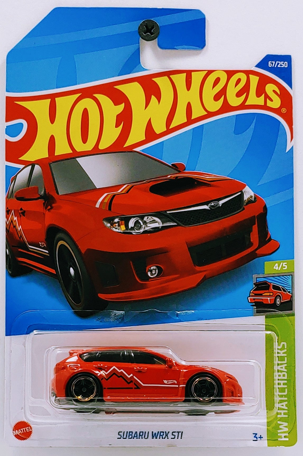 Hot Wheels 2022 - Collector # 067/250 - HW Hatcbacks 4/5 - Subaru WRX STI - Red - IC