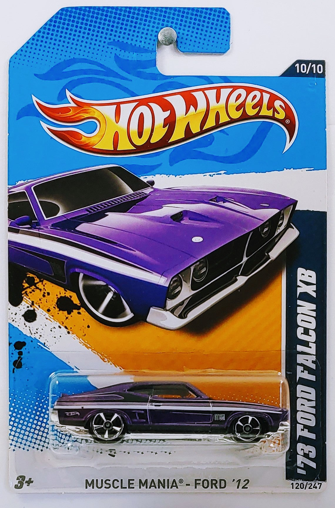 Hot Wheels 2012 - Collector # 120/247 - Muscle Mania / Ford 10/10 - '73 Ford Falcon XB - Purple - USA