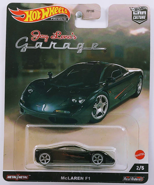 Hot Wheels 2022 - Premium / Car Culture / Jay Leno's Garage 2/5 - McLaren F1 - Black - Metal/Metal & Real Riders