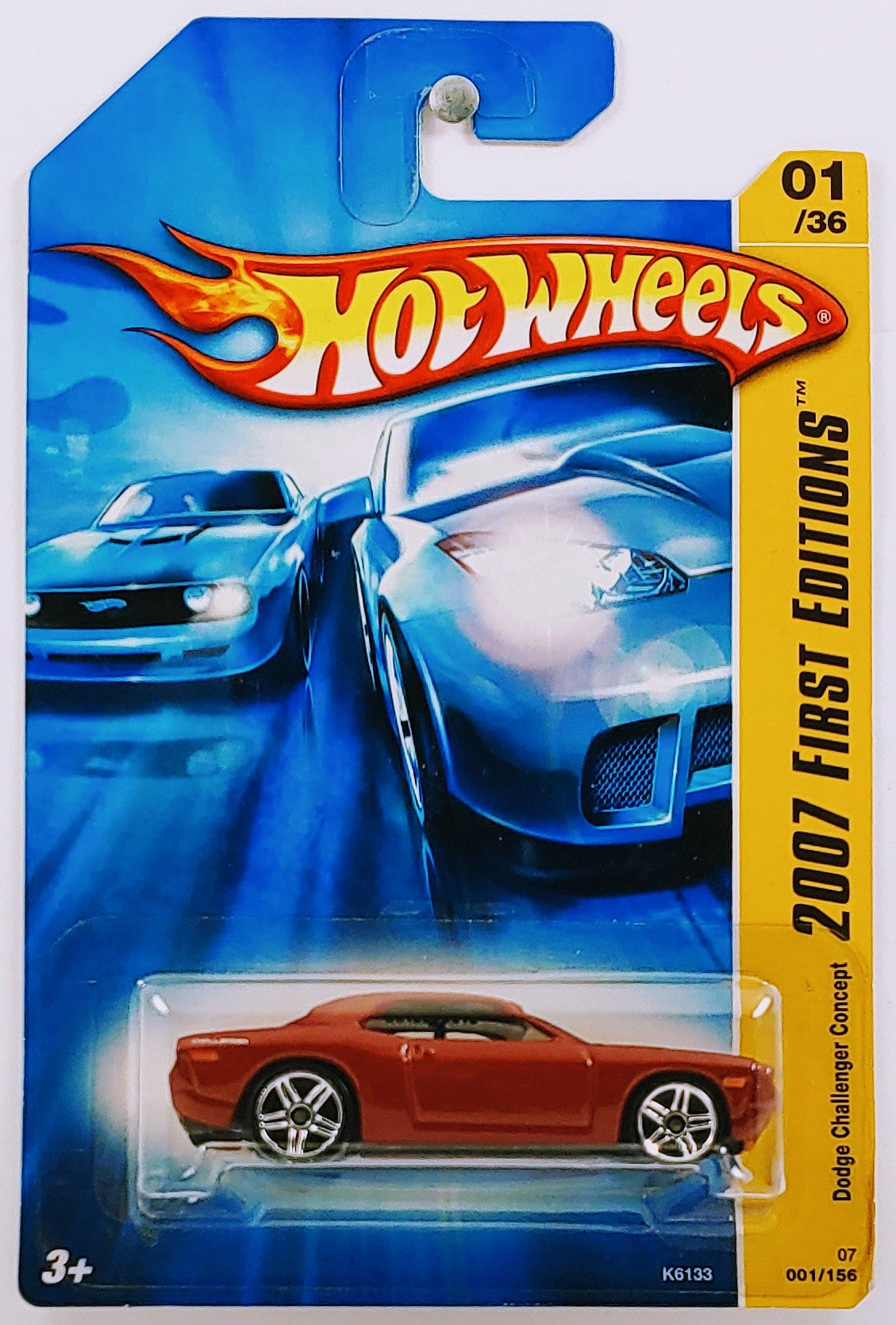 Hot Wheels 2007 - Collector # 001/156 - First Editions 01/36 - Dodge Challenger Concept - Red - IC