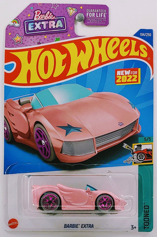 Hot Wheels 2022 - Collector # 134/250 - Tooned 5/5 - New Models - Barbie Extra - Pink - USA