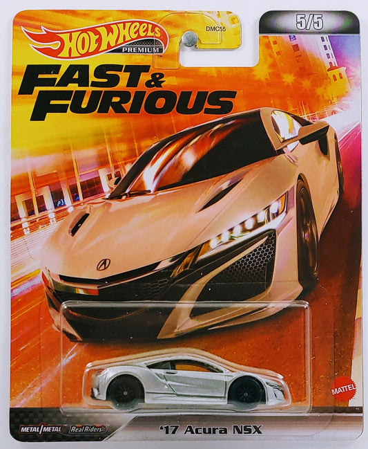 Hot Wheels 2022 - Premium / Fast & Furious 5/5 - '17 Acura NSX - Silver - Metal/Metal & Real Riders