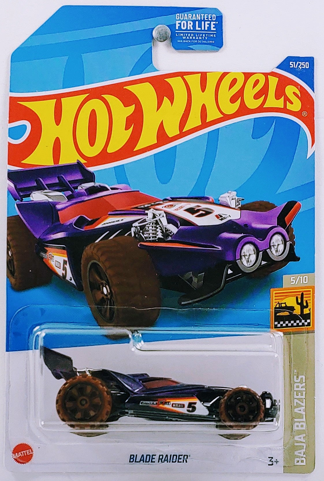 Hot Wheels 2022 - Collector # 051/250 - Baja Blazers 5/10 - Blade Raider - Purple - USA