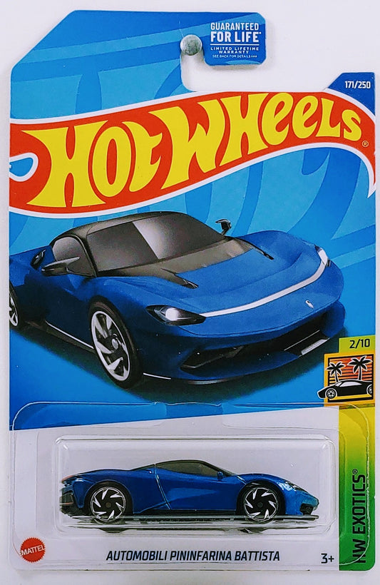 Hot Wheels 2022 - Collector # 171/250 - HW Exotics 2/10 - Automobili Pininfarina Battista - Blue - USA