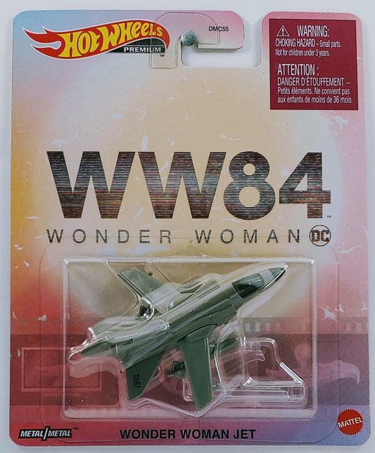 Hot Wheels 2022 - Premium / Retro Entertainment / WW84 Wonder Woman DC - Wonder Woman Jet - Gray