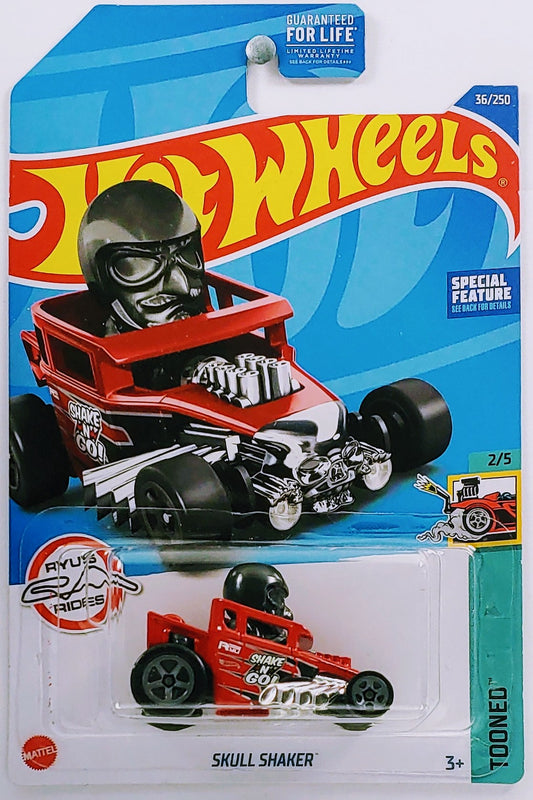 Hot Wheels 2022 - Collector # 036/250 - Tooned 2/5 - Skull Shaker - Red - USA