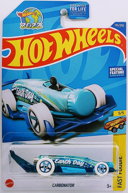 Hot Wheels 2022 - Collector # 135/250 - Fast Foodie 5/5 - Carbonator - Blue / Earth Day 2022 - USA