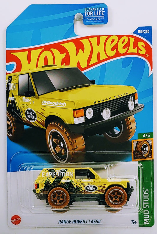 Hot Wheels 2022 - Collector # 159/250 - Mud Studs 4/5 - Range Rover Classic - Beige / Expedition - USA