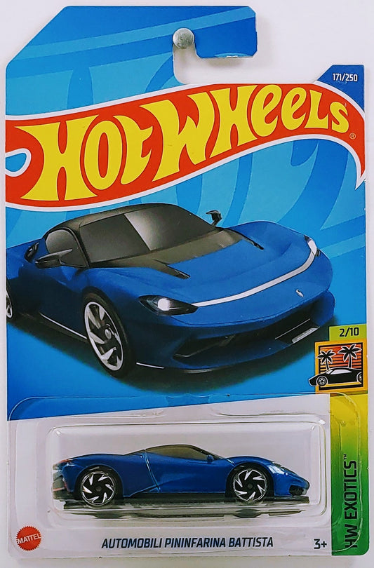 Hot Wheels 2022 - Collector # 171/250 - HW Exotics 2/10 - Automobili Pininfarina Battista - Blue IC