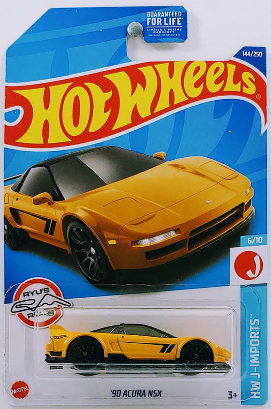 Hot Wheels 2022 - Collector # 144/250 - HW J-Imports 6/10 - '90 Acura NSX - Yellow - USA