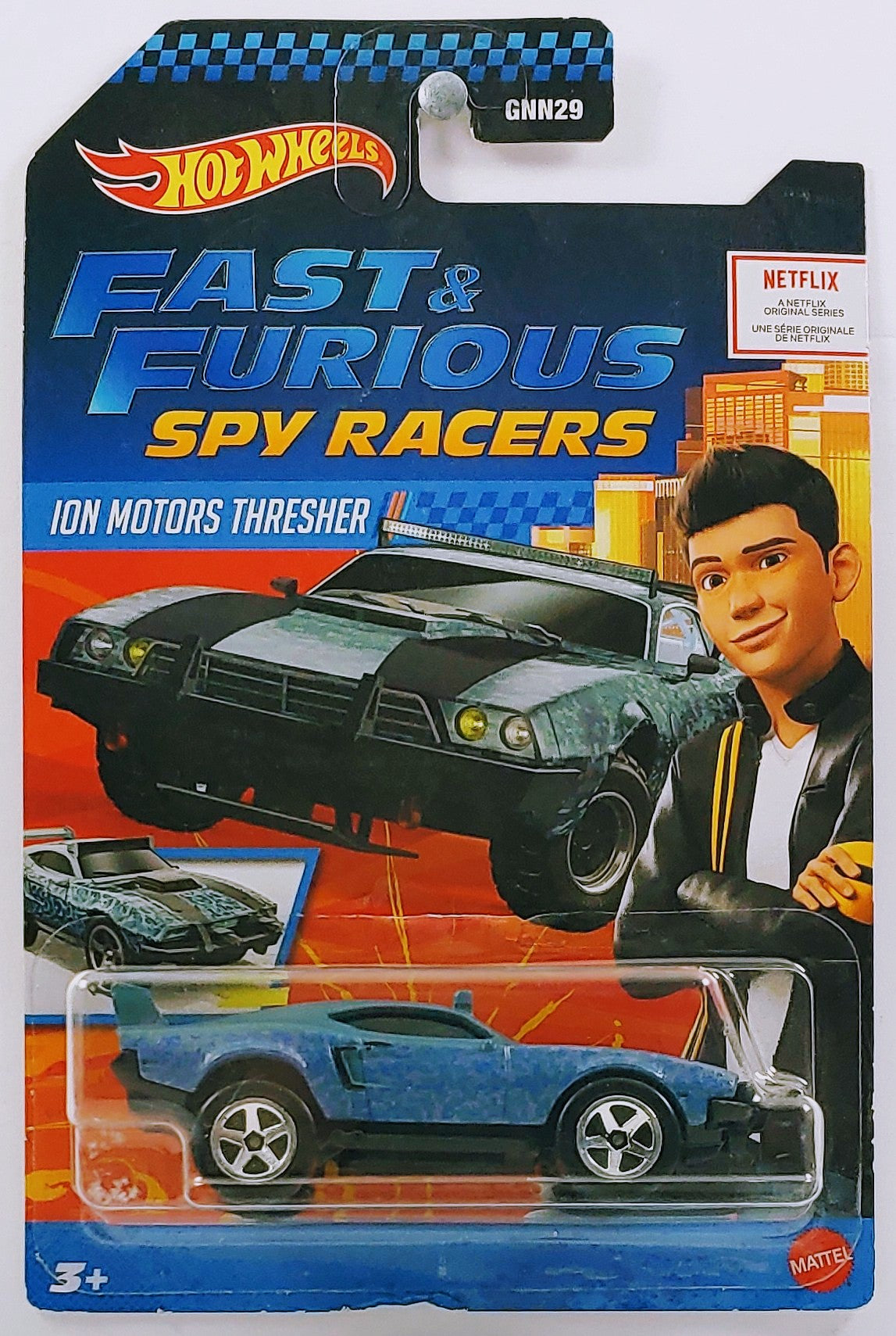 Hot Wheels 2021 - Netflix / Fast & Furious Spy Racers - ION Motors Thresher - Blue Gray - 5 Spoke Wheels