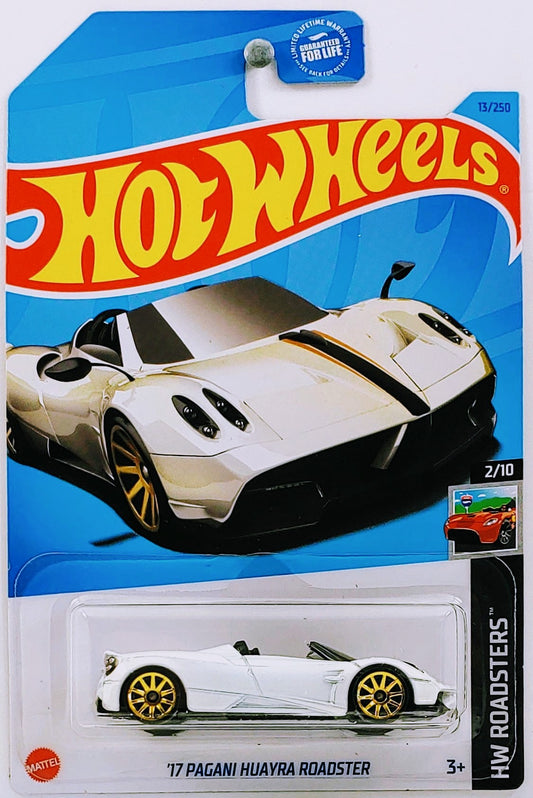 Hot Wheels 2023 - Collector # 013/250 - HW Roadsters 2/10 - '17 Pagani Huayra Roadster - White - USA