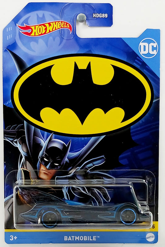 Hot Wheels 2022 - Batman Theme Series / DC # 3/5 - Batmobile - Midnight Metallic Blue - PR5 Wheels