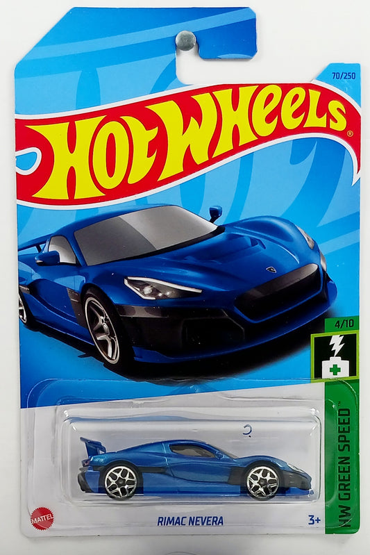 Hot Wheels 2023 - Collector # 070/250 - HW Green Speed 4/10 - Rimac Nevera - Blue - IC