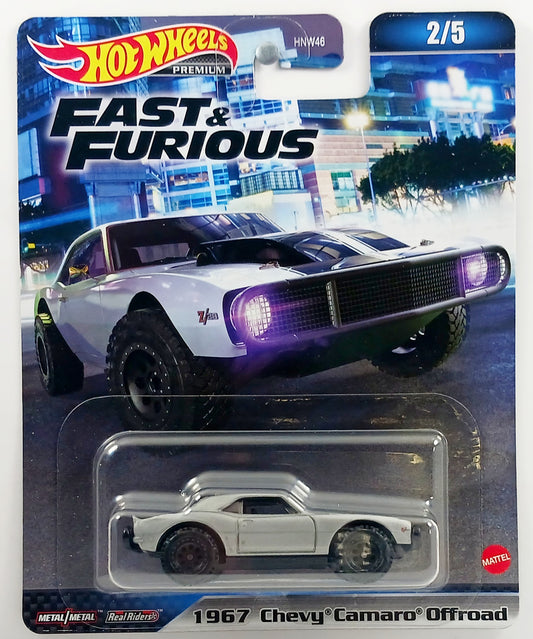 Hot Wheels 2023 - Premium / Fast & Furious # 2/5 - 1967 Chevy Camaro Offroad - Silver - Metal/Metal & Real Riders