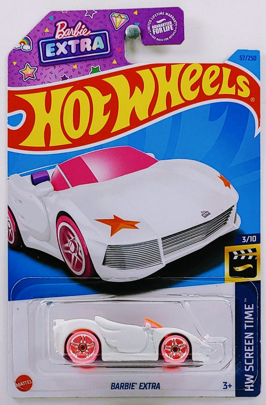 Hot Wheels 2023 - Collector # 057/250 - HW Screen Time 3/10 - Barbie Extra - White - USA