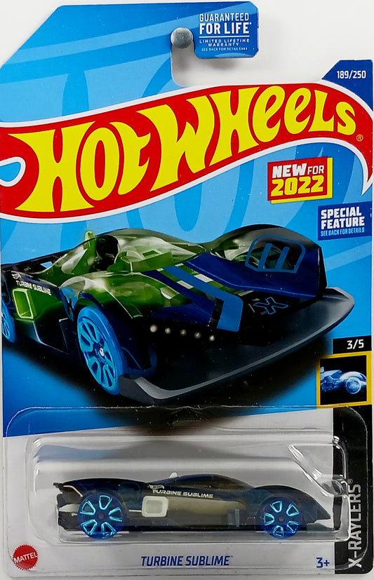 Hot Wheels 2022 - Collector # 189/250 - X-Raycers 3/5 - New Models - Turbine Slime - Black - USA