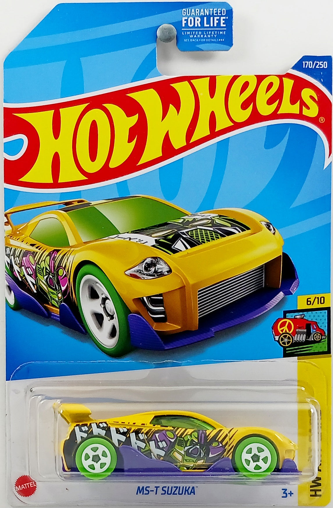 Hot Wheels 2022 - Collector # 170/250 - HW Art Cars 6/10 - Ms-T-Suzuka - Yellow / 'I' - USA