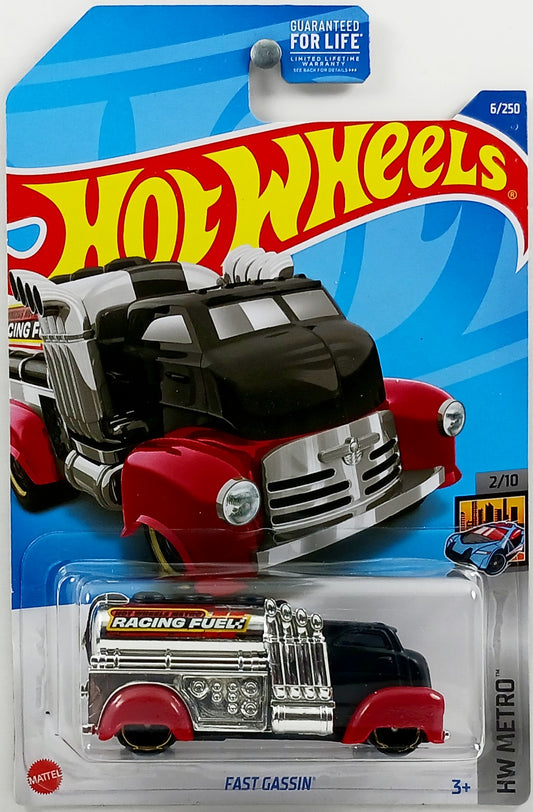 Hot Wheels 2022 - Collector # 006/250 - HW Metro 2/10 - Fast Gassin' - Black & Red / Racing Fuel - USA